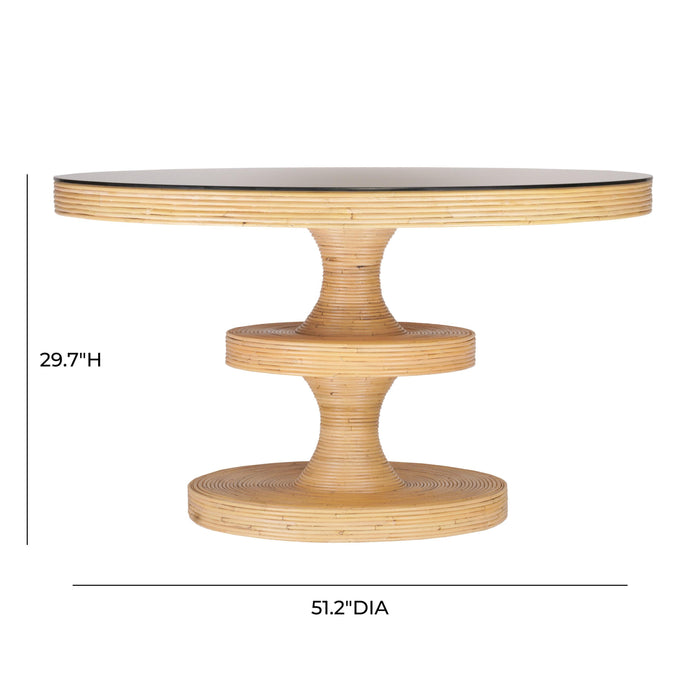 Apollonia Natural Rattan Round Dining Table