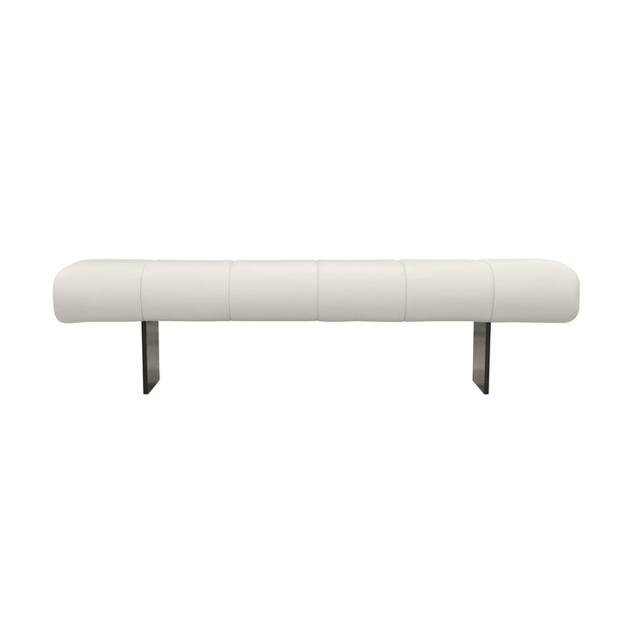 Karol Cream Performance Vegan Leather Bench