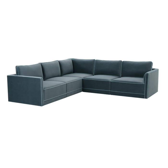 Willow Misty Blue Modular L Sectional