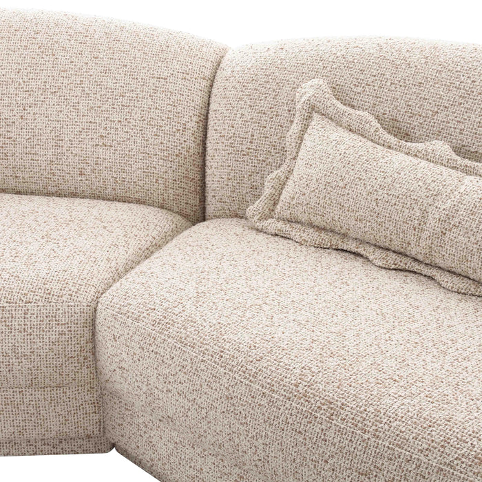 Marion - Textured Boucle Large Sectional - Two-Tone