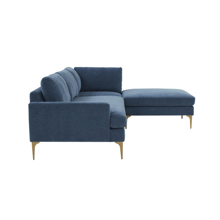 Serena - Velvet Chaise Sectional