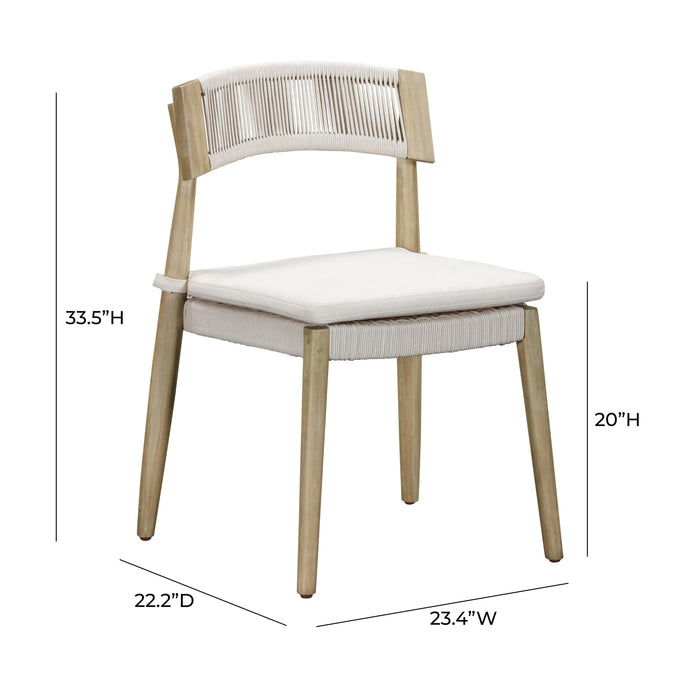 Gata Cream Outdoor Dining Chair - Set of 2