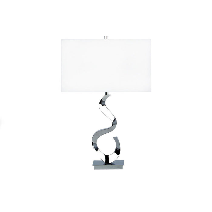 Abstract Chrome Table Lamp //  1 Light