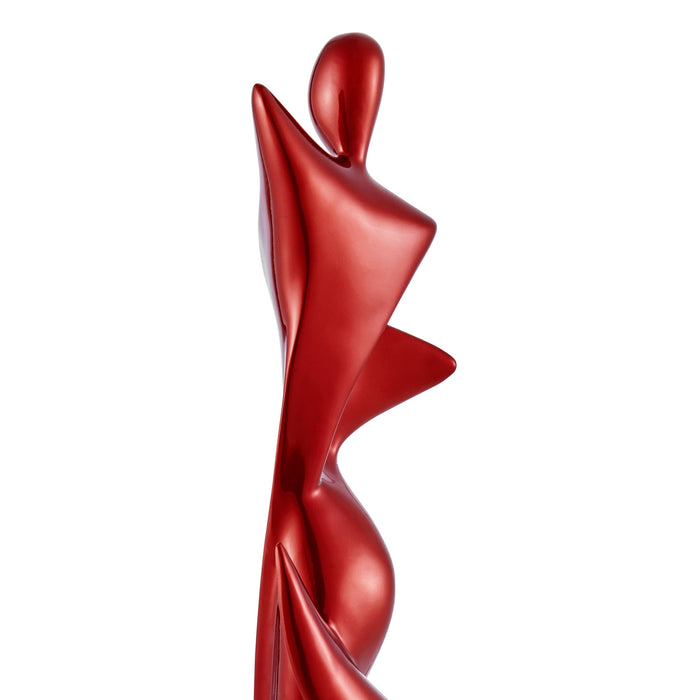 Allegra  32.5-Inch Sculpture - Metallic Red