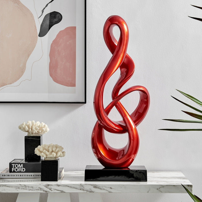 Antilia Treble Abstract Sculpture - Large Metallic Red