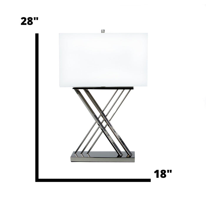 Chrome X Table Lamp // 1 Light