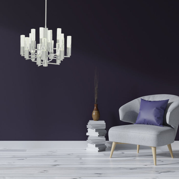 Crystal Cylinders Chandelier // 16 Lights // Dimmable