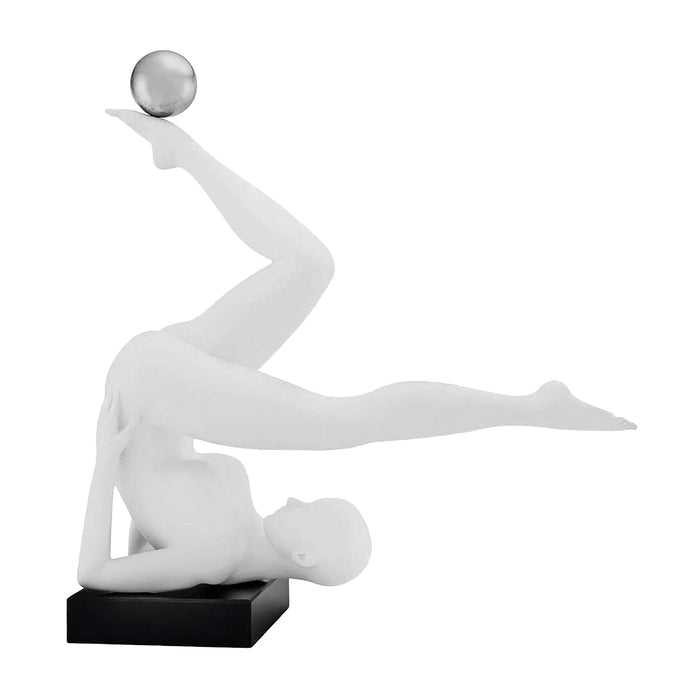 Emma Doll Sculpture // Matte White and Steel