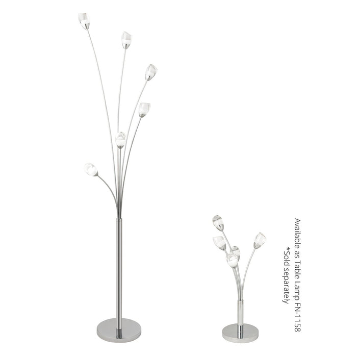 Flower Acrylic Floor Lamp // 6 Light