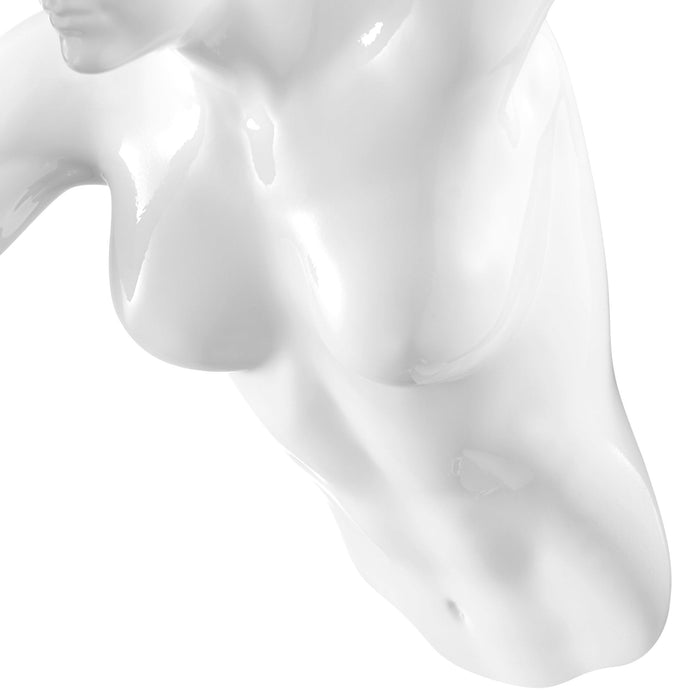 White Wall Runner 13" Woman Sculpture