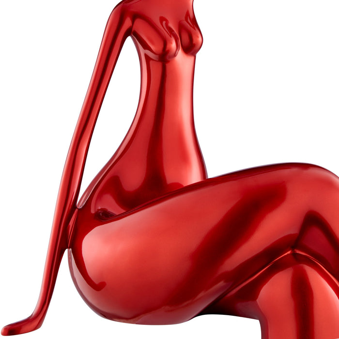 Isabella Sculpture //  Large Metallic Red