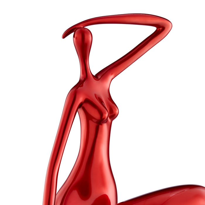 Isabella Sculpture //  Large Metallic Red