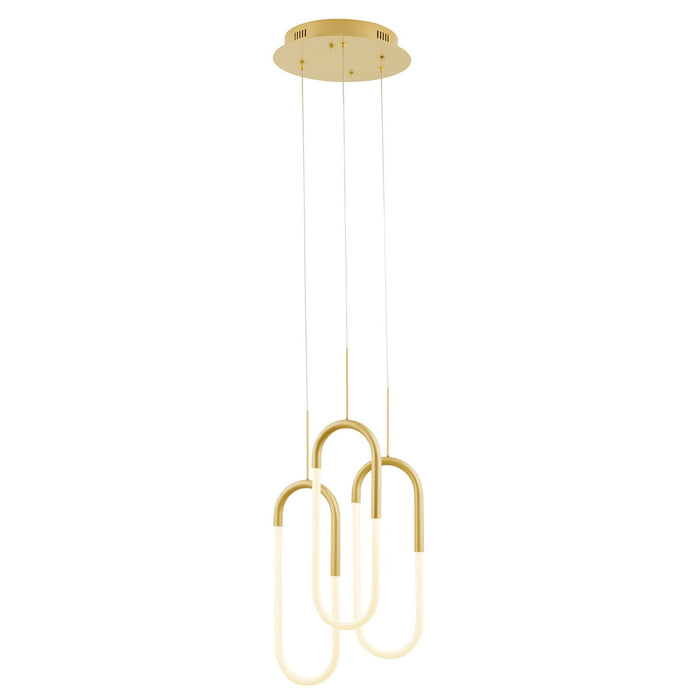 LED Three Clips Chandelier // Sandy Gold