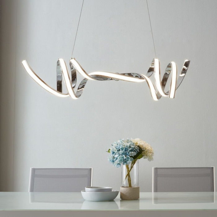 Munich LED Horizontal Chandelier // Chrome