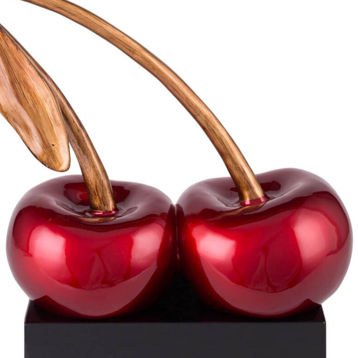 Ripe Double Cherry Sculpture // Medium Red