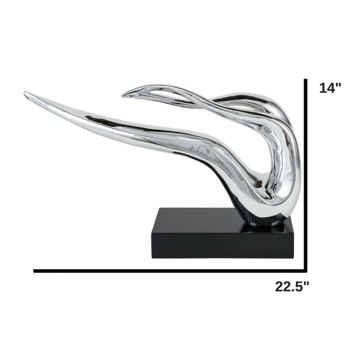 Saggita Abstract Sculpture //  Chrome