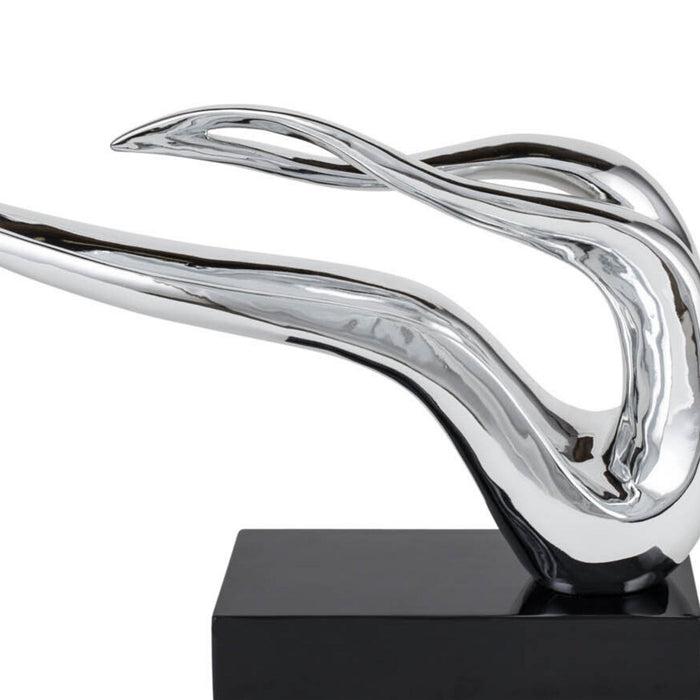 Saggita Abstract Sculpture //  Chrome