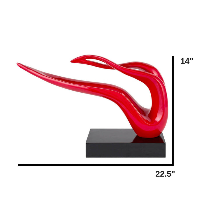 Saggita Abstract Sculpture // Red