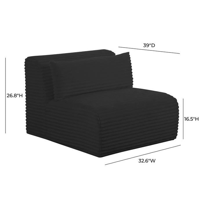 Tarra - Fluffy Oversized Corduroy Modular Armless Chair