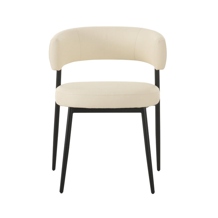 Maxine Cream Performance Vegan Leather Dining Chair