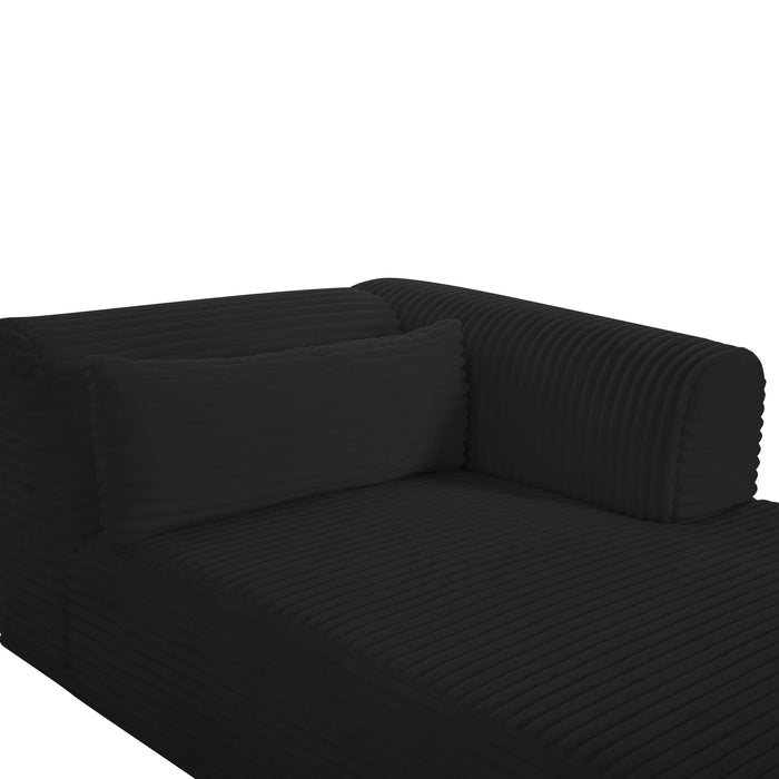 Tarra - Fluffy Oversized Corduroy Modular Chaise