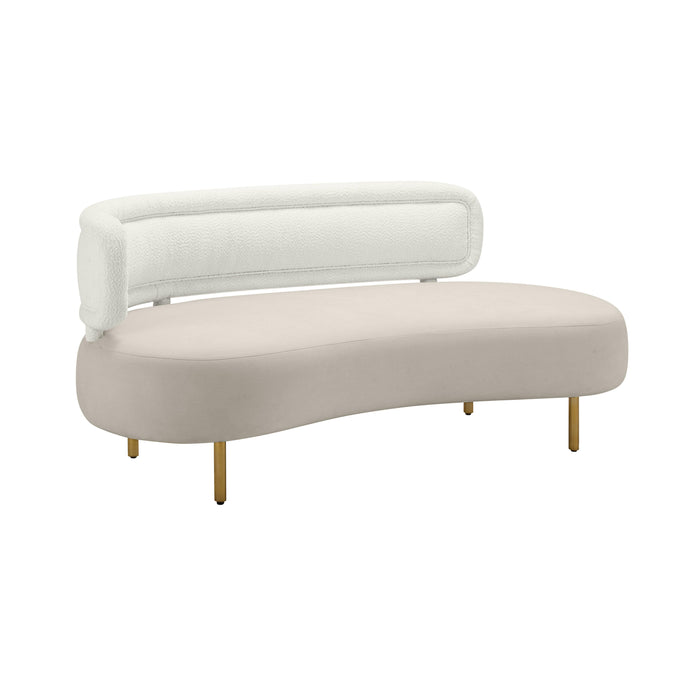 Tischa - Boucle Velvet Sofa