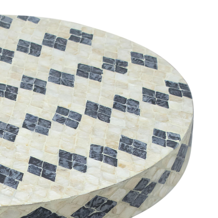 Halio - Checkered Shell Side Table