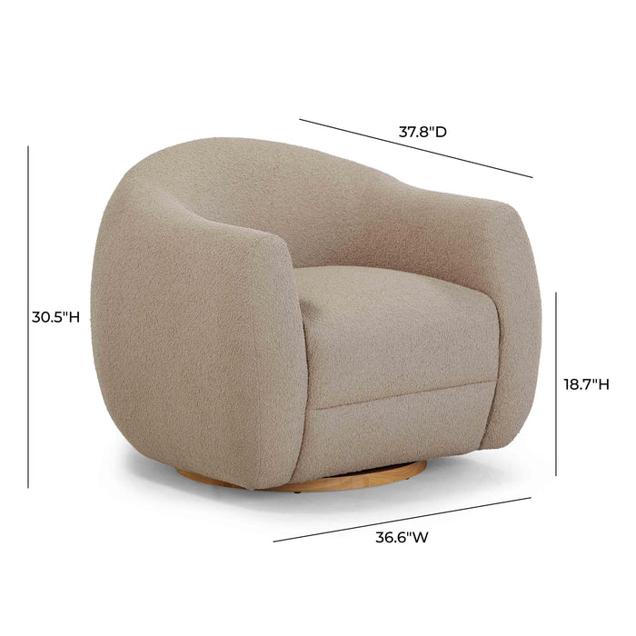 Judy - Boucle Swivel Chair