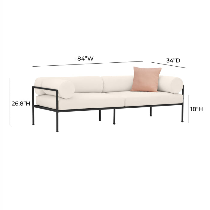 Vera Cream Performance Fabric Outdoor Sofa