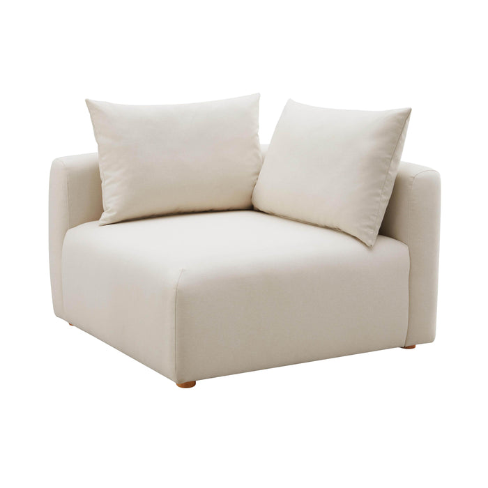 Hangover Cream Performance Linen Modular Corner Chair