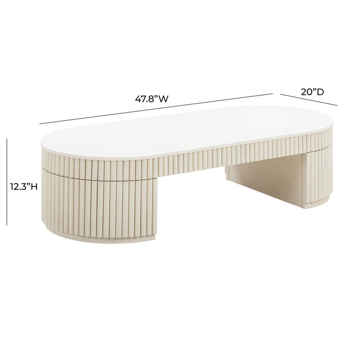 Bella Cream Oval Coffee Table