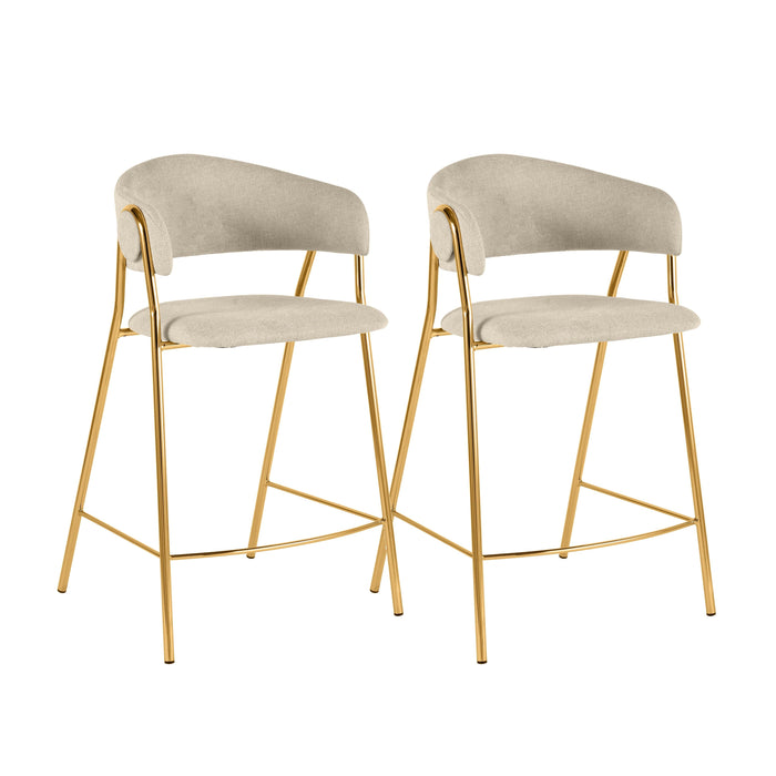 Lara Cream Counter Stool by Inspire Me! Home Decor - Set of 2