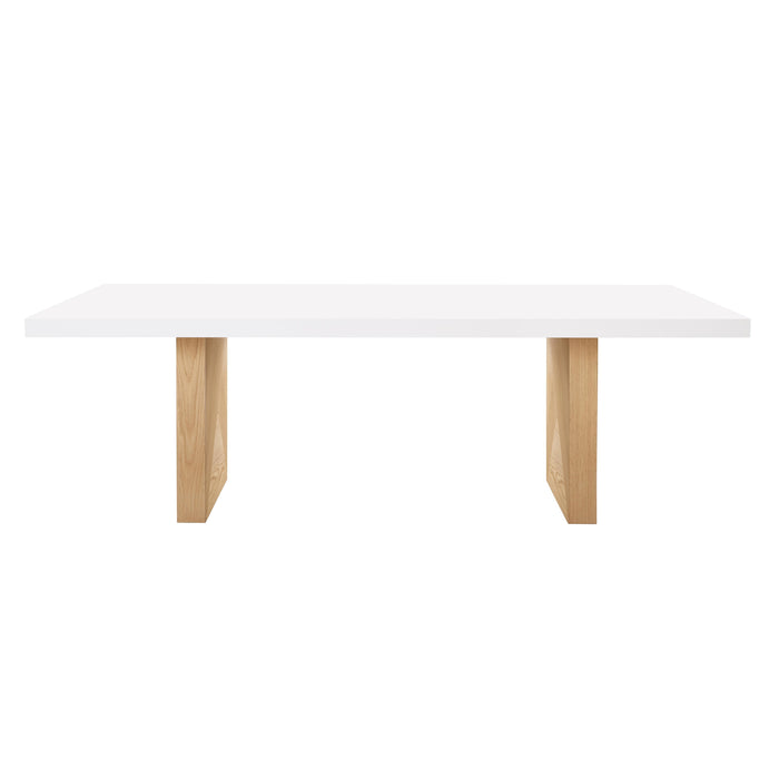 Madeline White Gloss and Natural Ash Dining Table