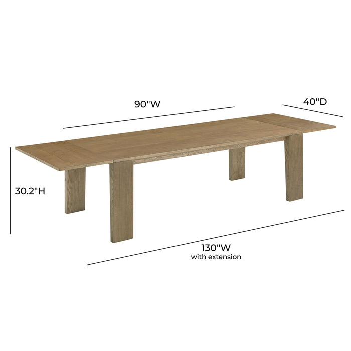 Polly Natural Ash Extendable Rectangular Dining Table