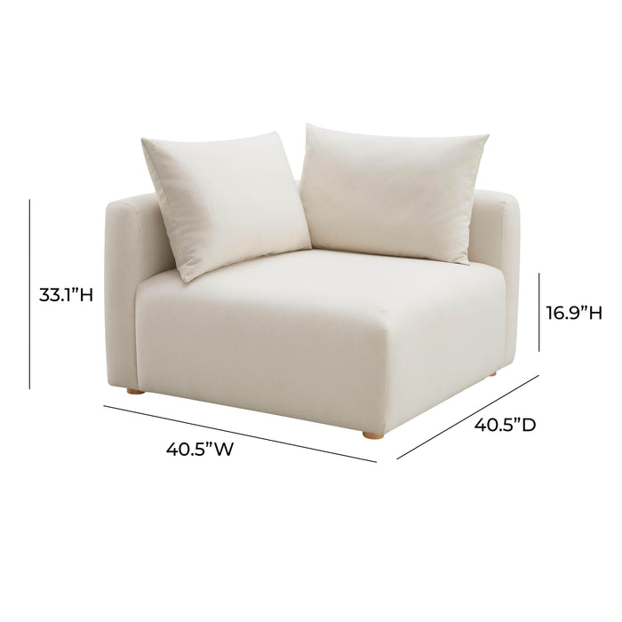 Hangover Cream Performance Linen Modular Corner Chair