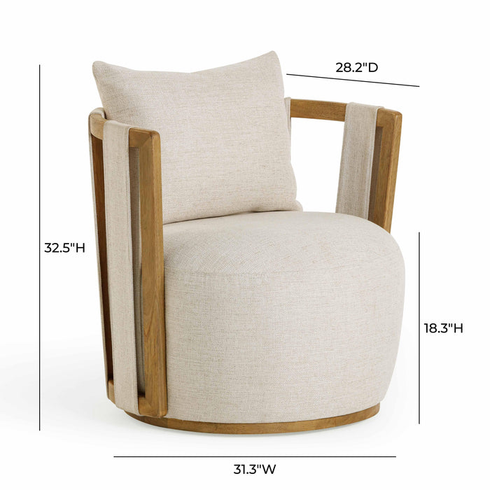 Paolo - Textured Weave Swivel Chair