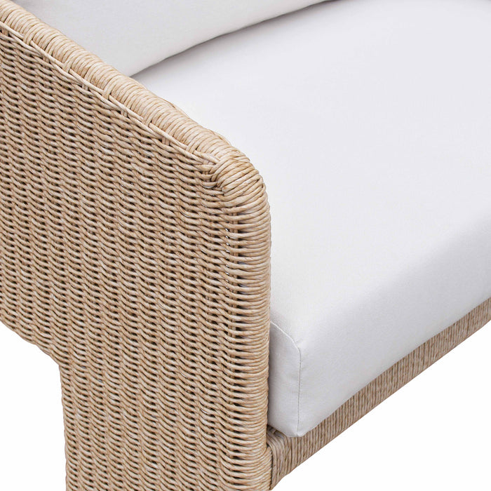 Alexa Cream Performance Fabric Outdoor Sofa