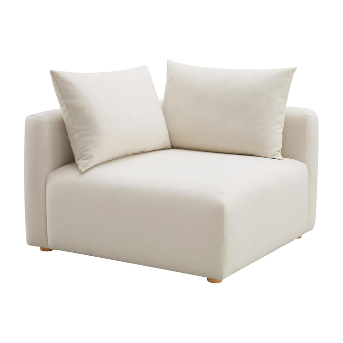 Hangover Cream Performance Linen Modular Corner Chair