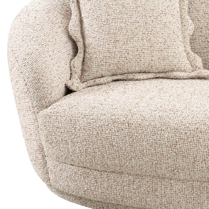 Marion - Textured Boucle Sectional - Two-Tone