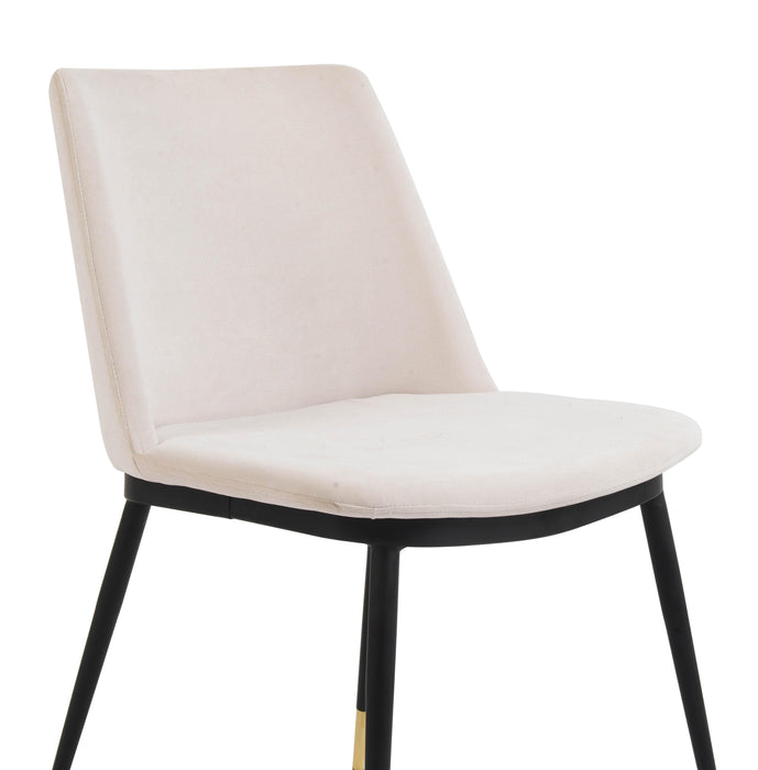 Evora - Velvet Chair With Gold Legs (Set of 2)