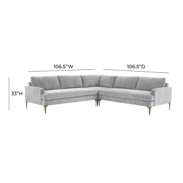 Serena - Velvet L-Sectional