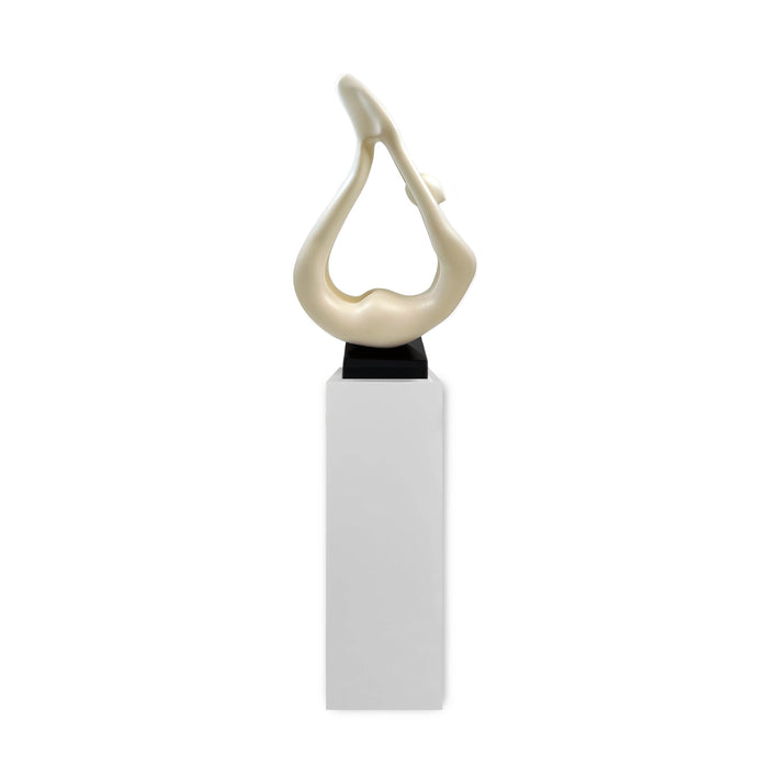 Yoga White Sculpture - White Base