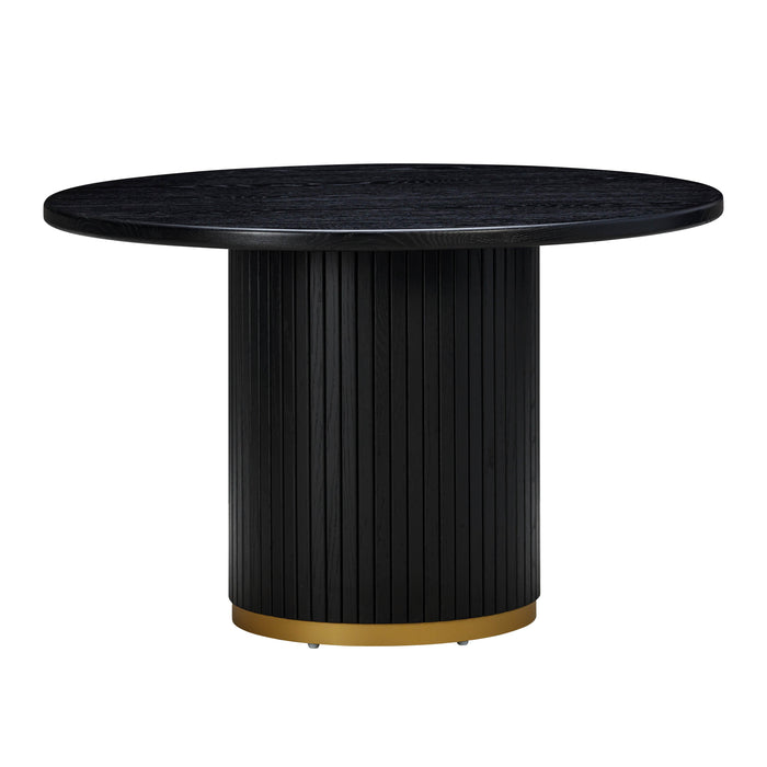 Chelsea Black Oak Round Dining Table