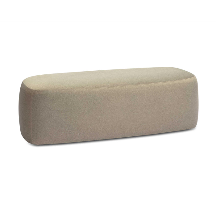 Graceland - Faux Mohair Bench - Taupe