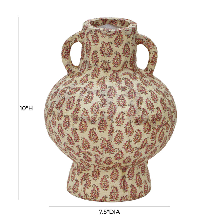 Cotton Mache - Paisley Vase - Peach