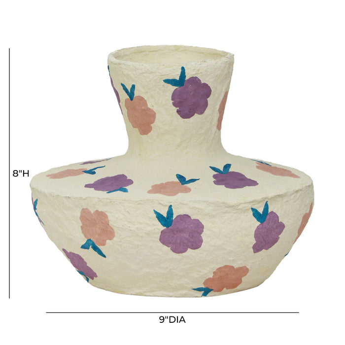 Cotton Mache - Blossoms Vase - Spring