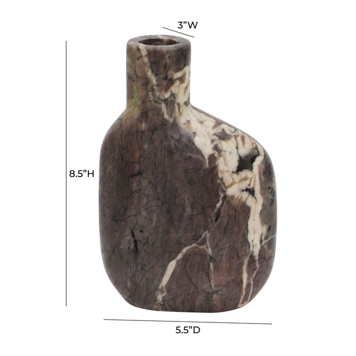 Pika Grey Marble Vase - Medium