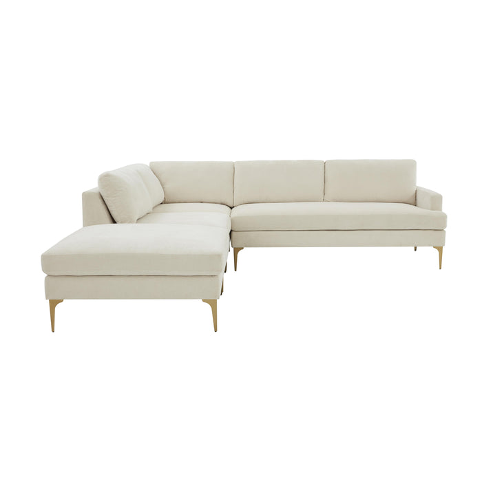 Serena - Velvet Large Chaise Sectional