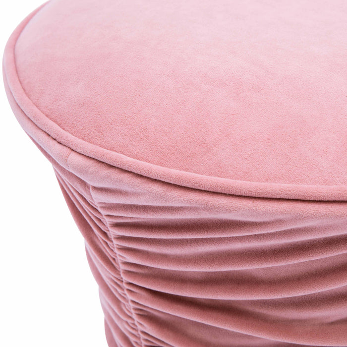 Bounce - Ruched Velvet Adjustable Ottoman