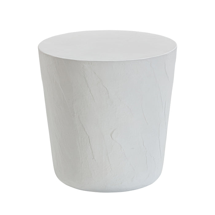 Margot - Faux Plaster Indoor / Outdoor Concrete Stool - Light Grey